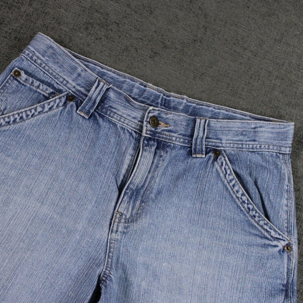Urban Pipeline Mens Light Wash Denim Cargo Carpenter Shorts Blue 33 UBB10106